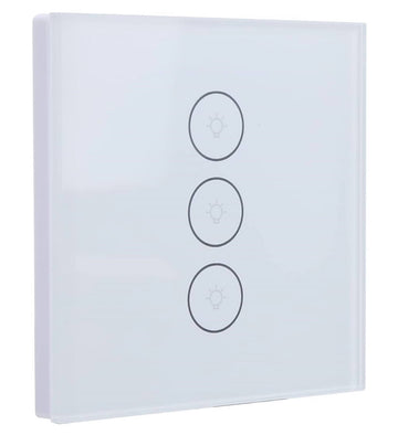 Smart WiFi Touch Light Switch, APP Remote Control 3 Gang Smart Wall Switch, Works With Alexa Google Home & Echo - Imported from UK